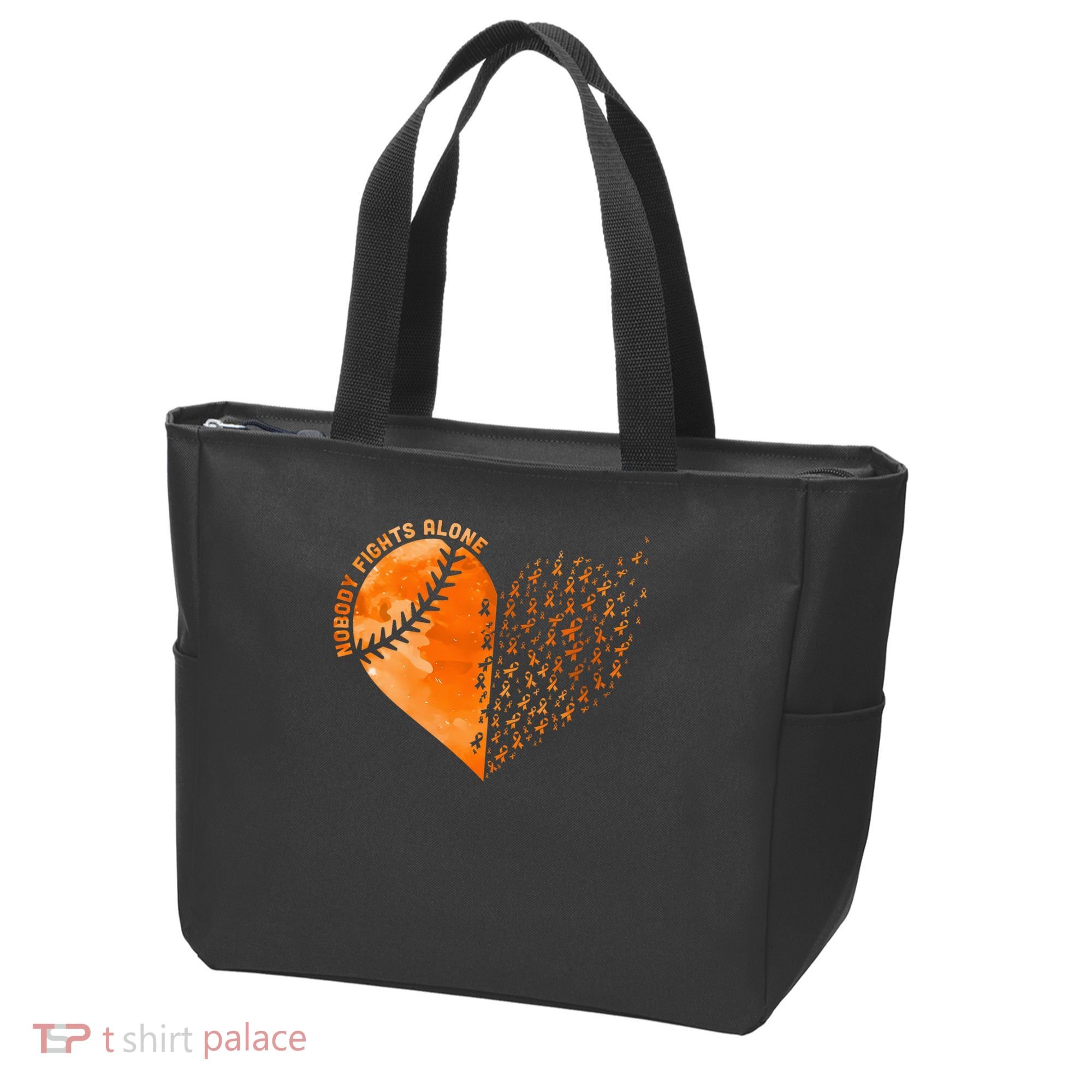 Nobody Fights Alone Orange Baseball MS Awareness Tote Bag