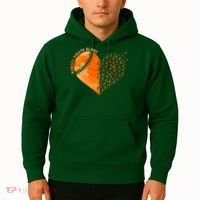 Nobody Fights Alone Orange Baseball MS Awareness Hoodie thumb 2