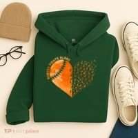 Nobody Fights Alone Orange Baseball MS Awareness Hoodie thumb 4