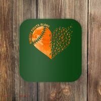 Nobody Fights Alone Orange Baseball MS Awareness Coaster thumb 0