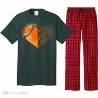 Nobody Fights Alone Orange Baseball MS Awareness Pajama Set thumb 0