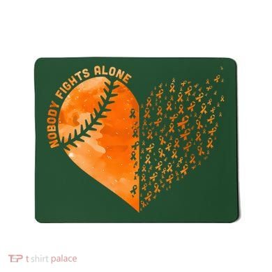 Nobody Fights Alone Orange Baseball MS Awareness Mousepad