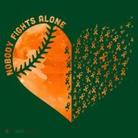 Nobody Fights Alone Orange Baseball MS Awareness Mousepad thumb 1