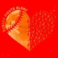 Nobody Fights Alone Orange Baseball MS Awareness Santa Hat thumb 1