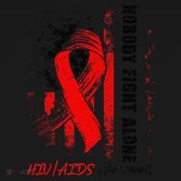 Nobody Fights Alone Hiv Aids Awareness Red Ribbon Supporter Women's Hoodie thumb 2