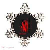 Nobody Fights Alone Hiv Aids Awareness Red Ribbon Supporter Ornament thumb 0