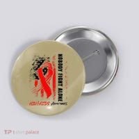 Nobody Fights Alone Hiv Aids Awareness Red Ribbon Supporter Button thumb 0