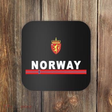 Norwaynorwegian Flag And Emblem Coaster