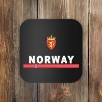 Norwaynorwegian Flag And Emblem Coaster thumb 0