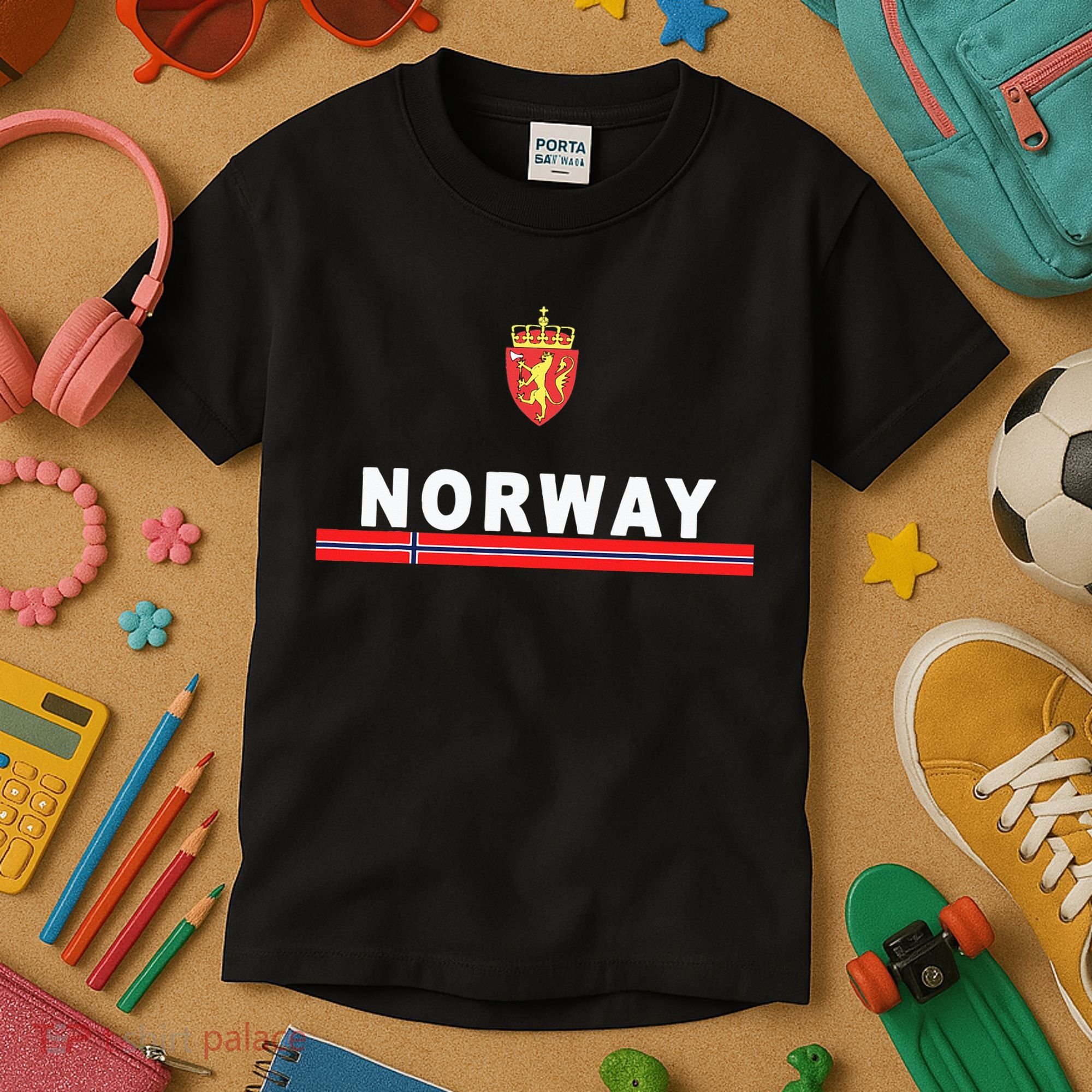 Norwaynorwegian Flag And Emblem Kids T-Shirt