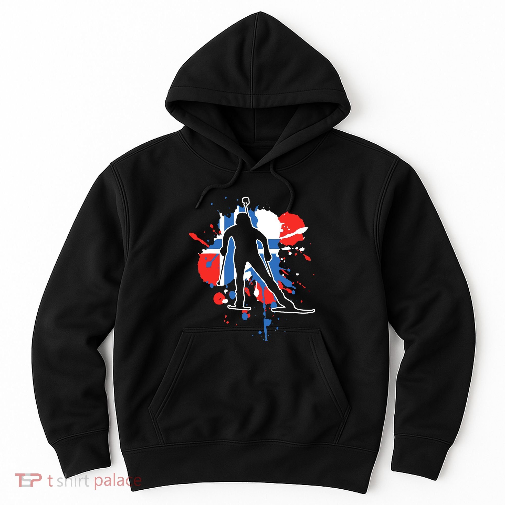 Norway Flag Biathlonist Norwegian Biathlon Hoodie