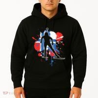 Norway Flag Biathlonist Norwegian Biathlon Hoodie thumb 2