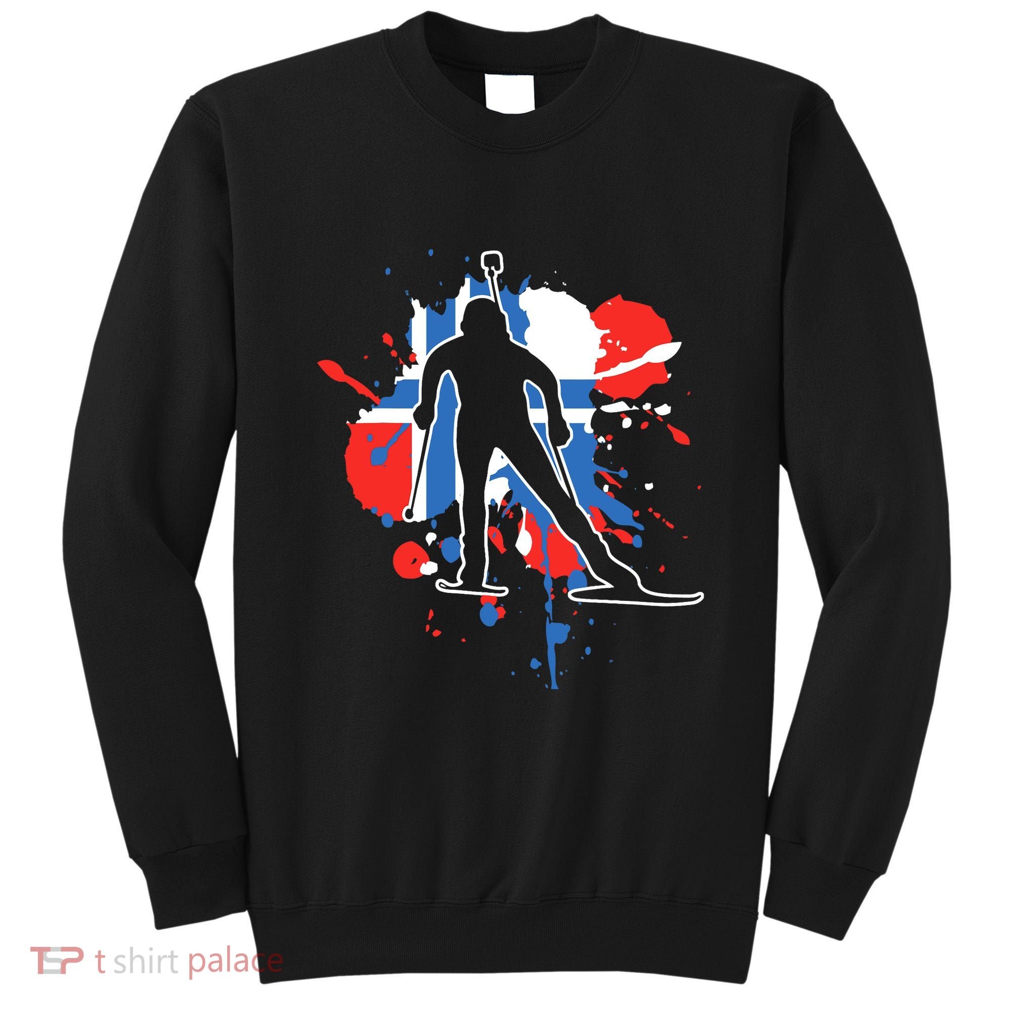 Norway Flag Biathlonist Norwegian Biathlon Sweatshirt
