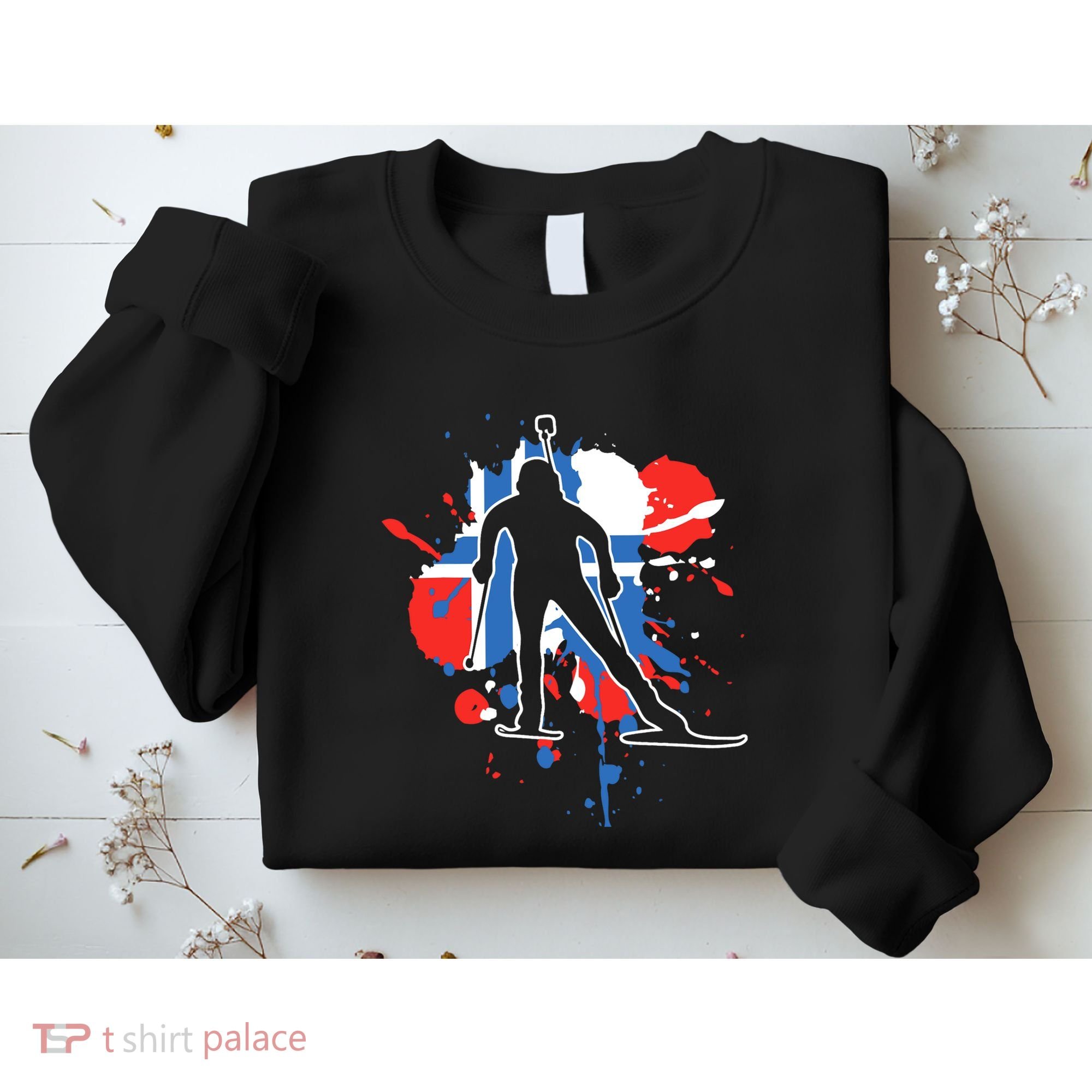 Norway Flag Biathlonist Norwegian Biathlon Sweatshirt