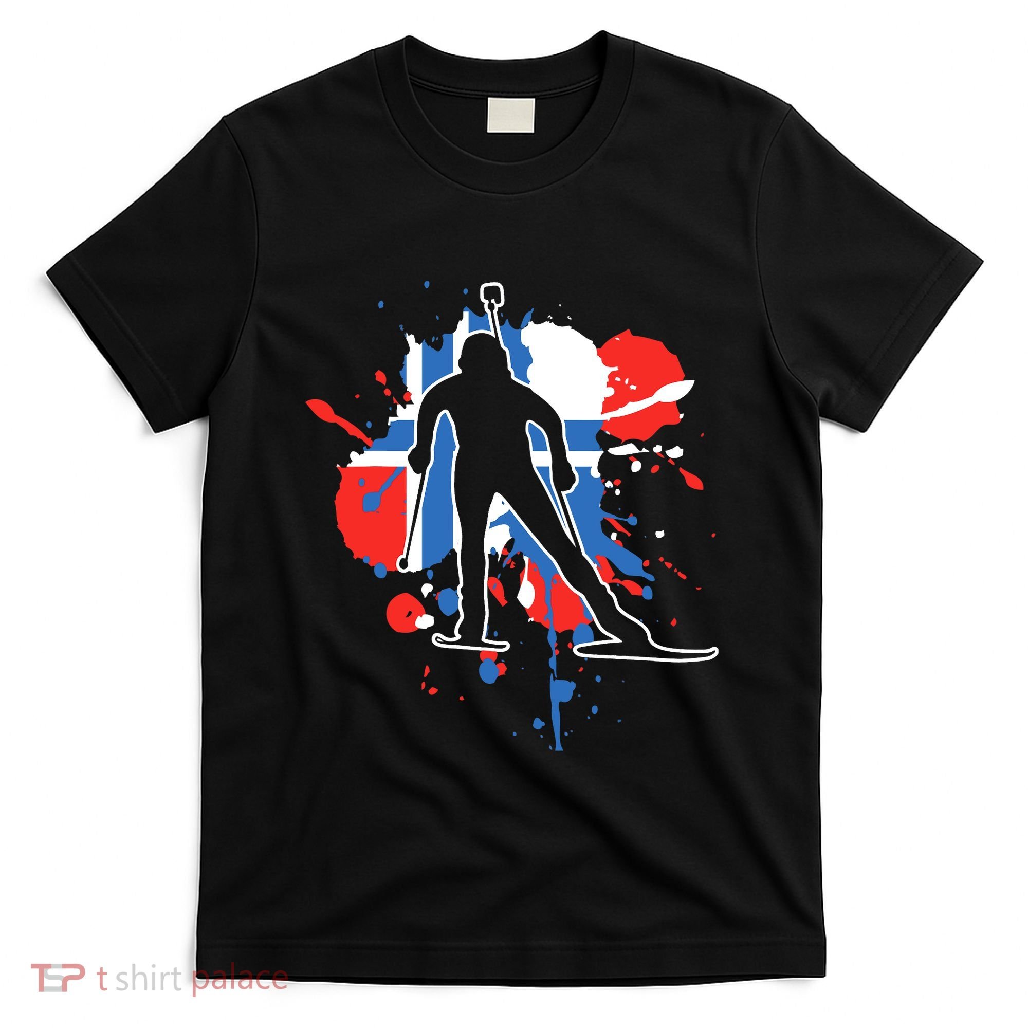 Norway Flag Biathlonist Norwegian Biathlon T-Shirt