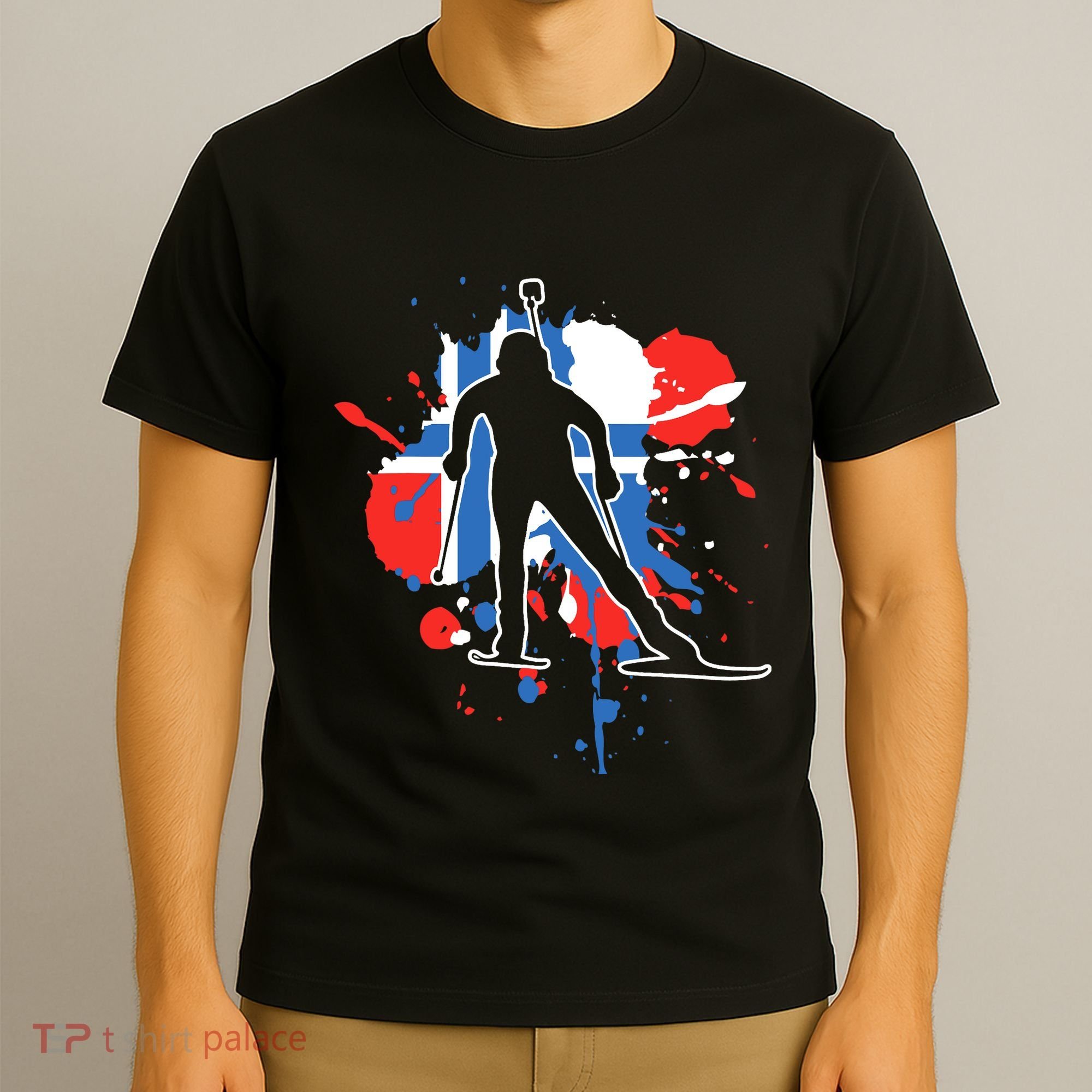 Norway Flag Biathlonist Norwegian Biathlon T-Shirt