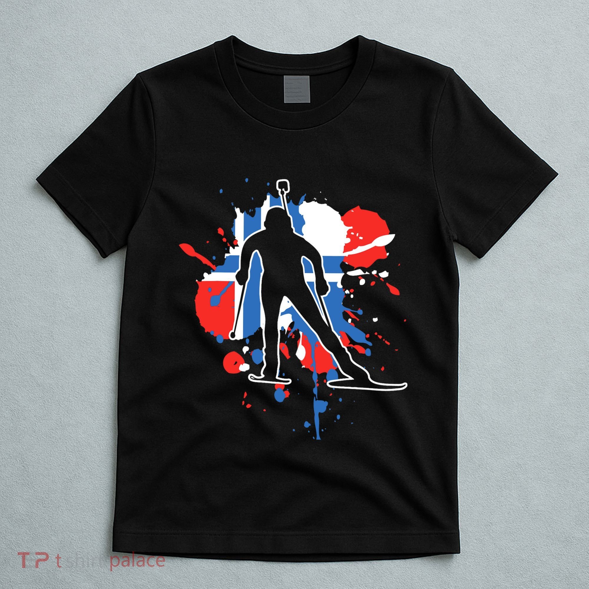 Norway Flag Biathlonist Norwegian Biathlon T-Shirt