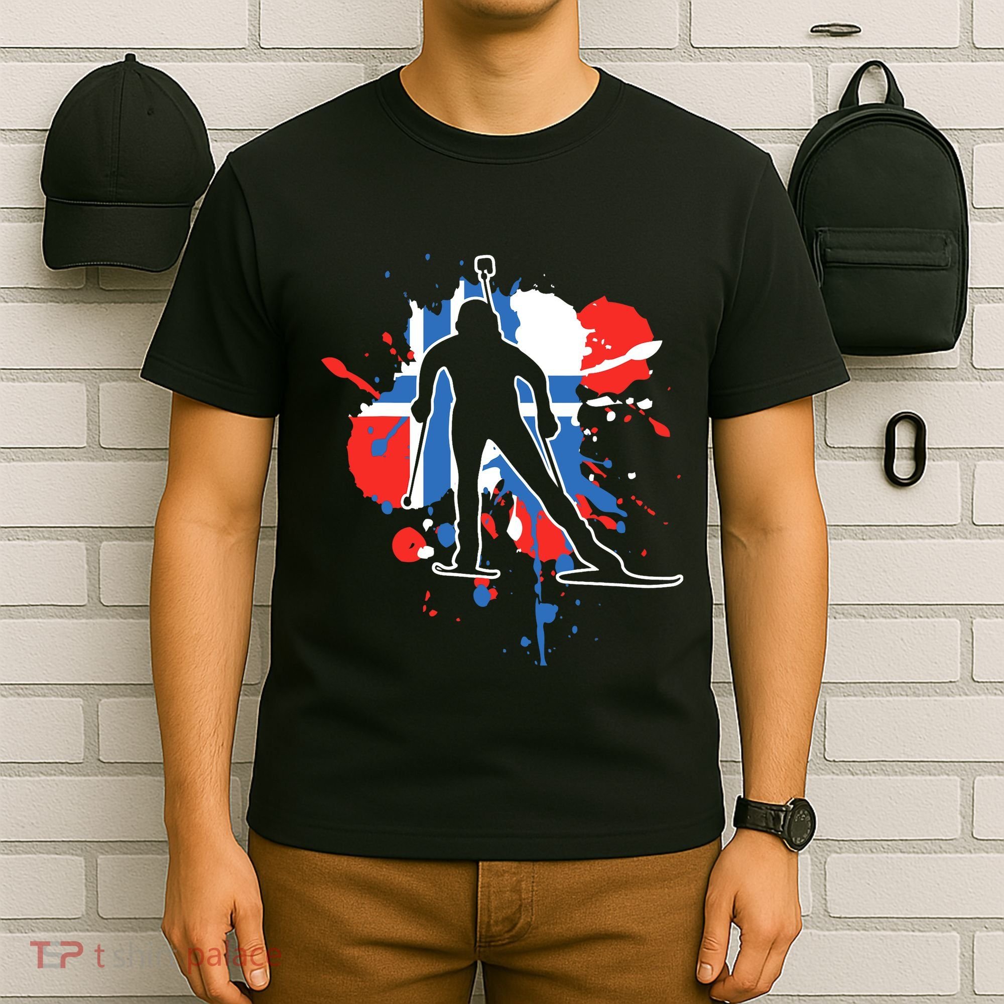 Norway Flag Biathlonist Norwegian Biathlon T-Shirt