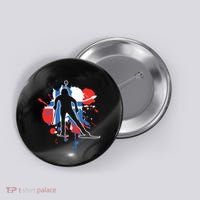Norway Flag Biathlonist Norwegian Biathlon Button thumb 0
