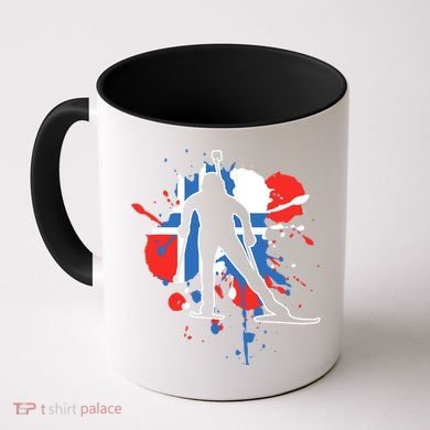 Norway Flag Biathlonist Norwegian Biathlon Coffee Mug