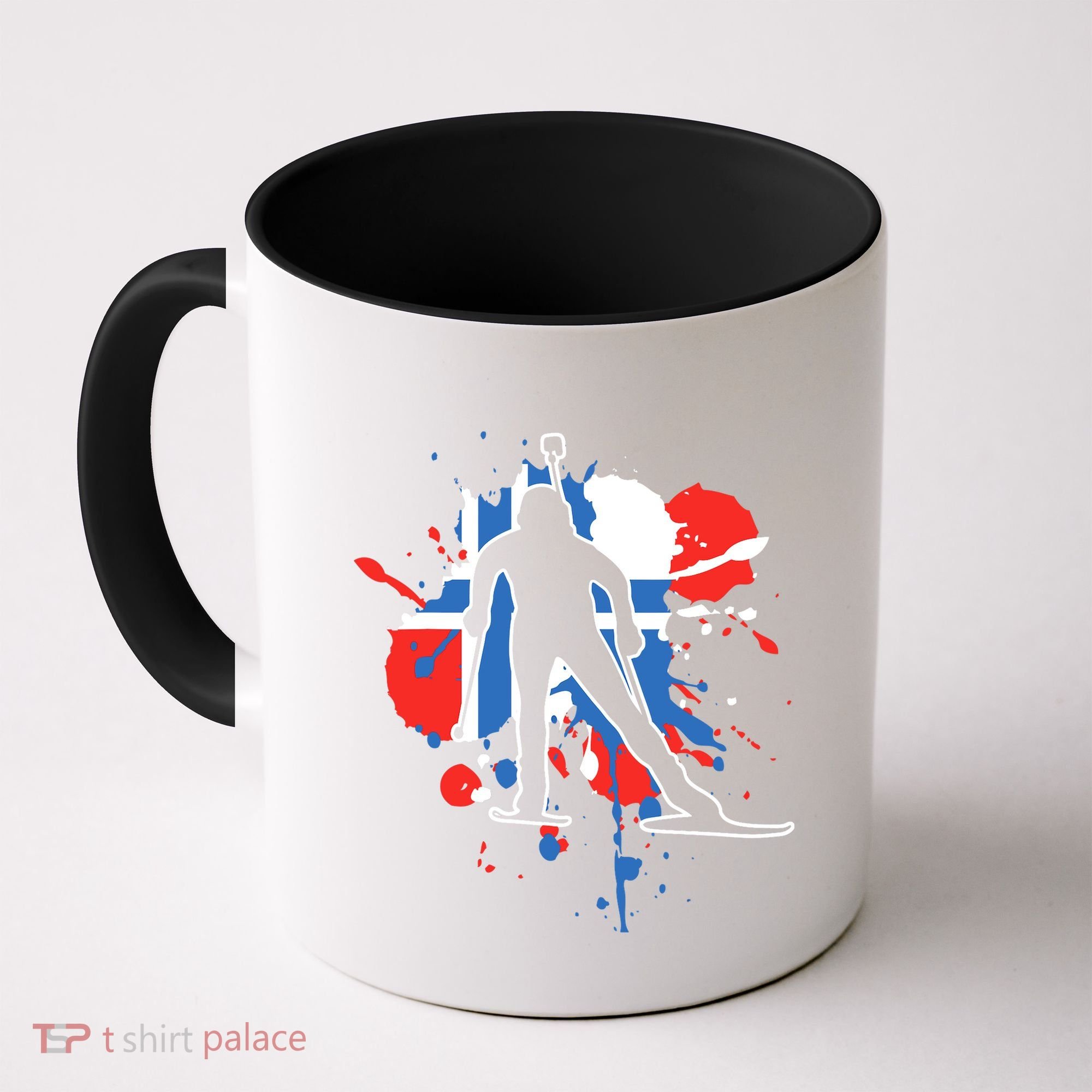 Norway Flag Biathlonist Norwegian Biathlon Coffee Mug