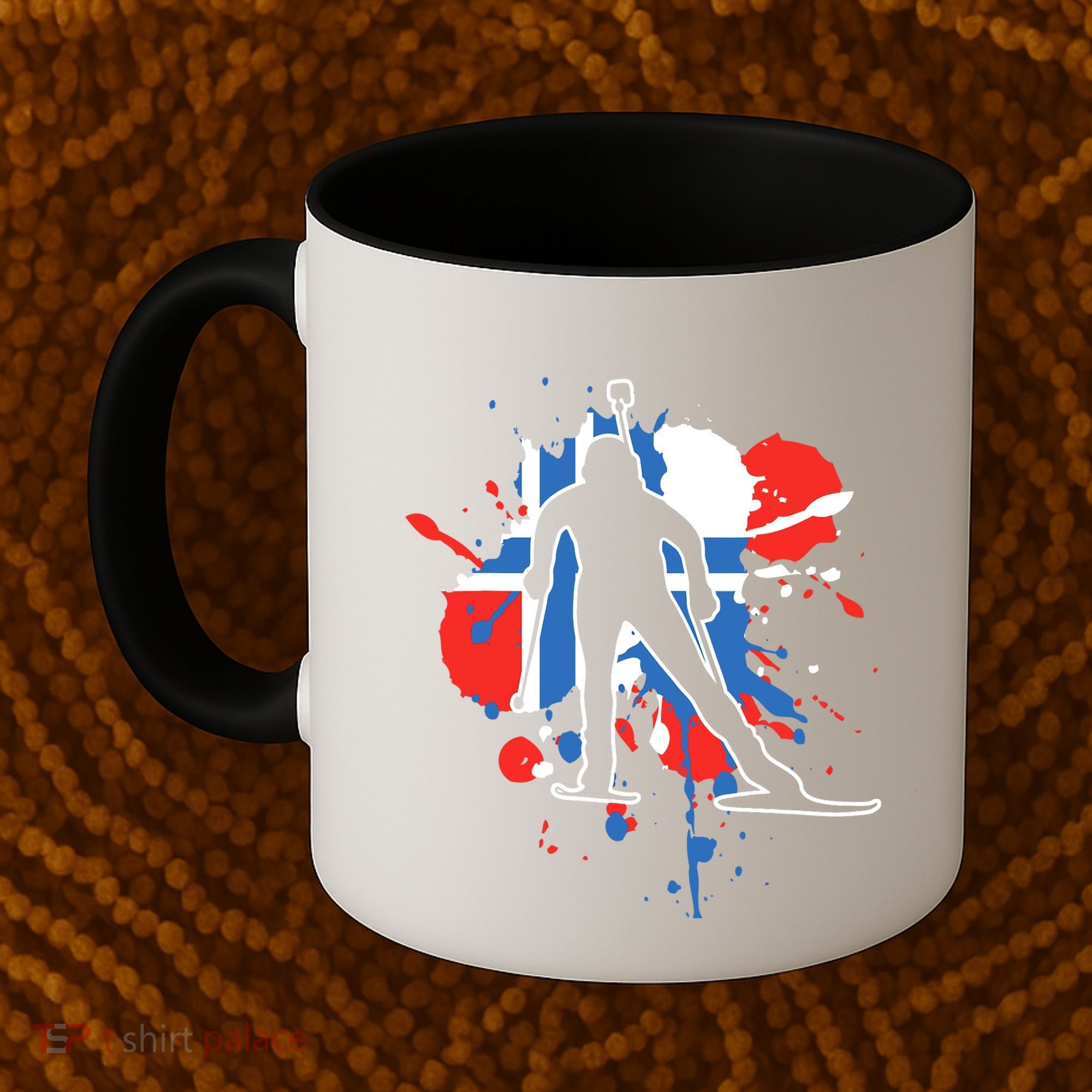 Norway Flag Biathlonist Norwegian Biathlon Coffee Mug