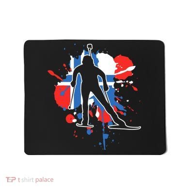 Norway Flag Biathlonist Norwegian Biathlon Mousepad
