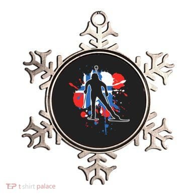 Norway Flag Biathlonist Norwegian Biathlon Ornament
