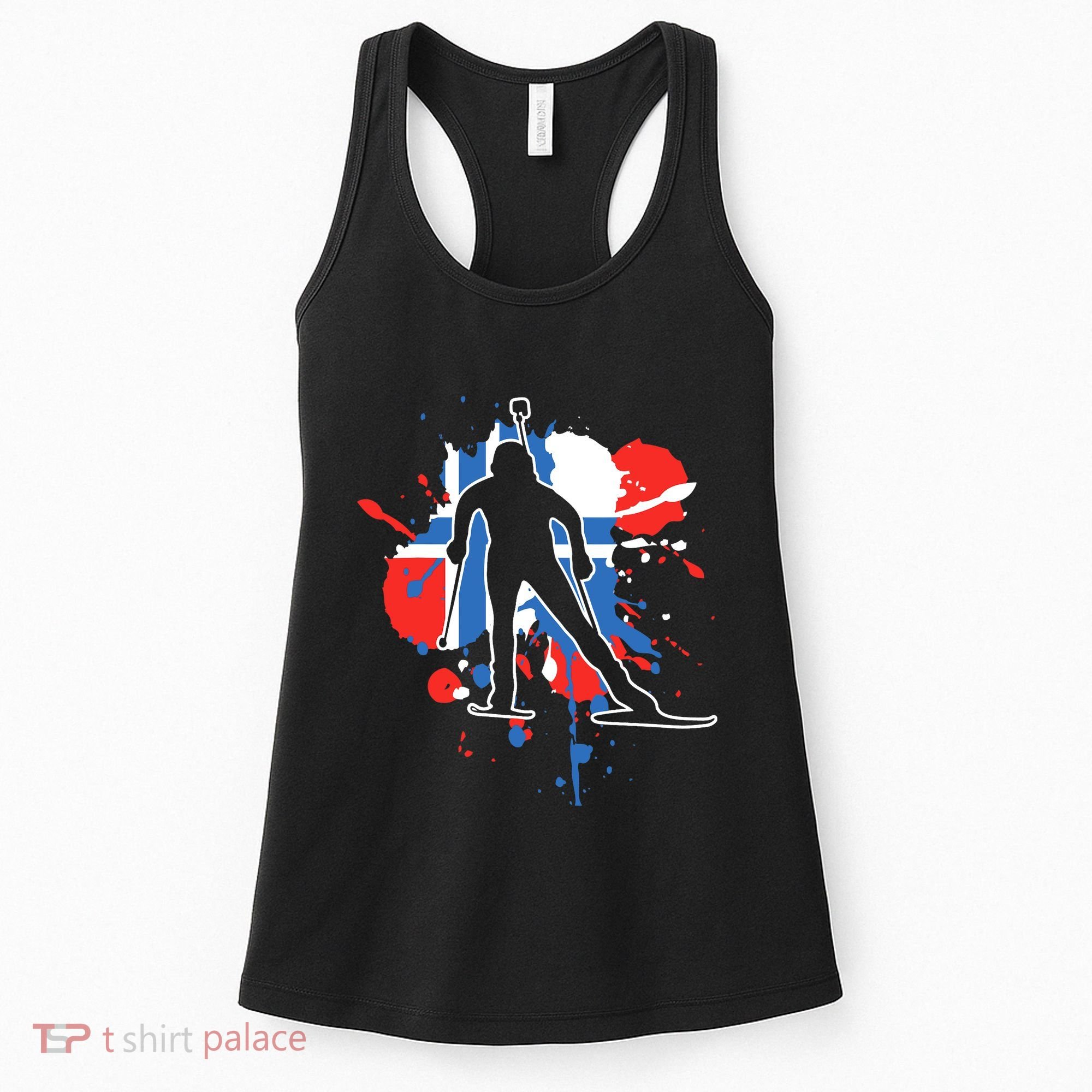 Norway Flag Biathlonist Norwegian Biathlon Women's Tank Top