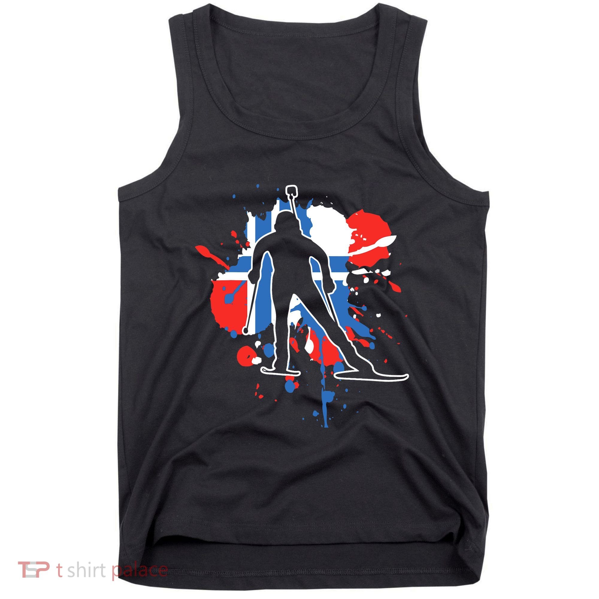 Norway Flag Biathlonist Norwegian Biathlon Tank Top