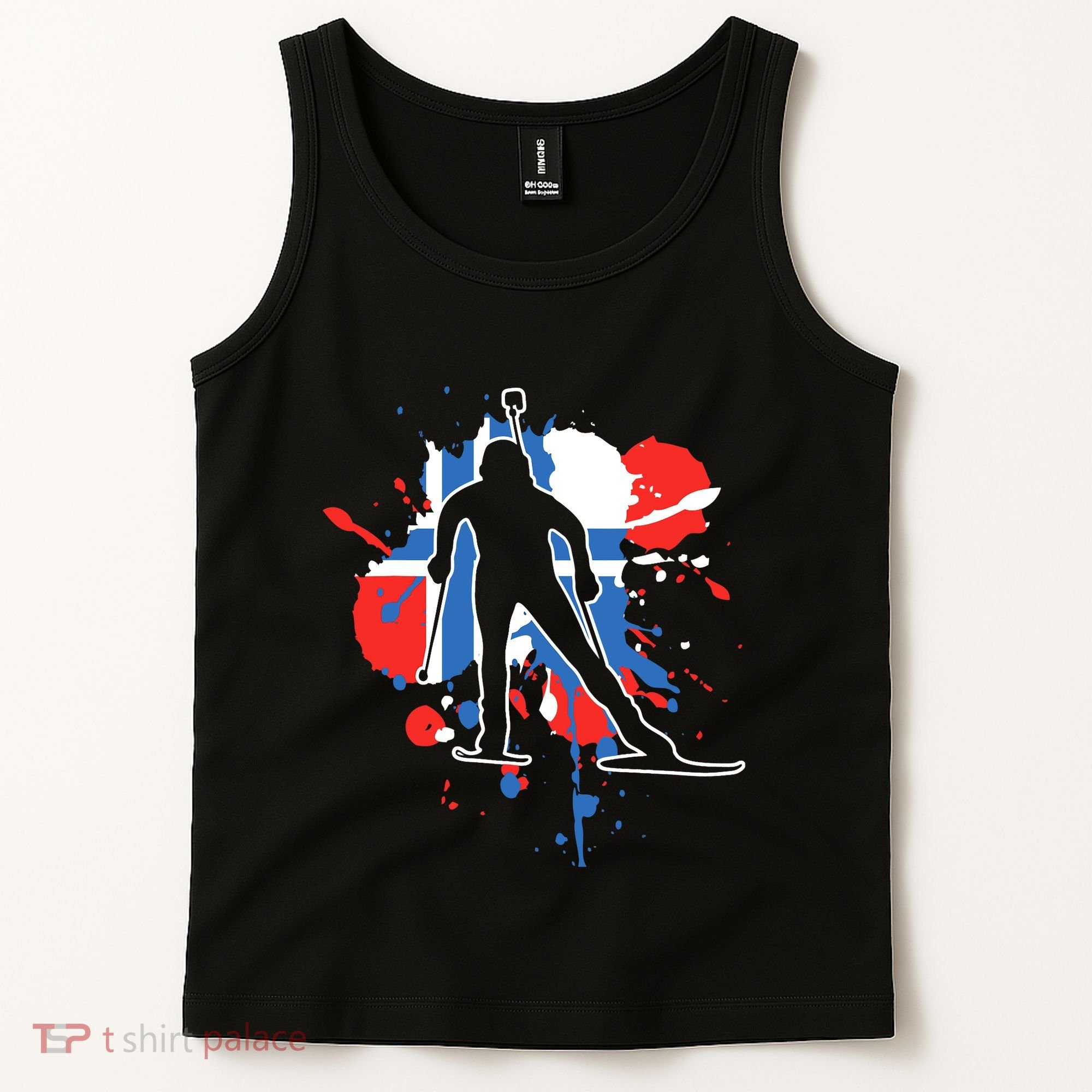 Norway Flag Biathlonist Norwegian Biathlon Tank Top