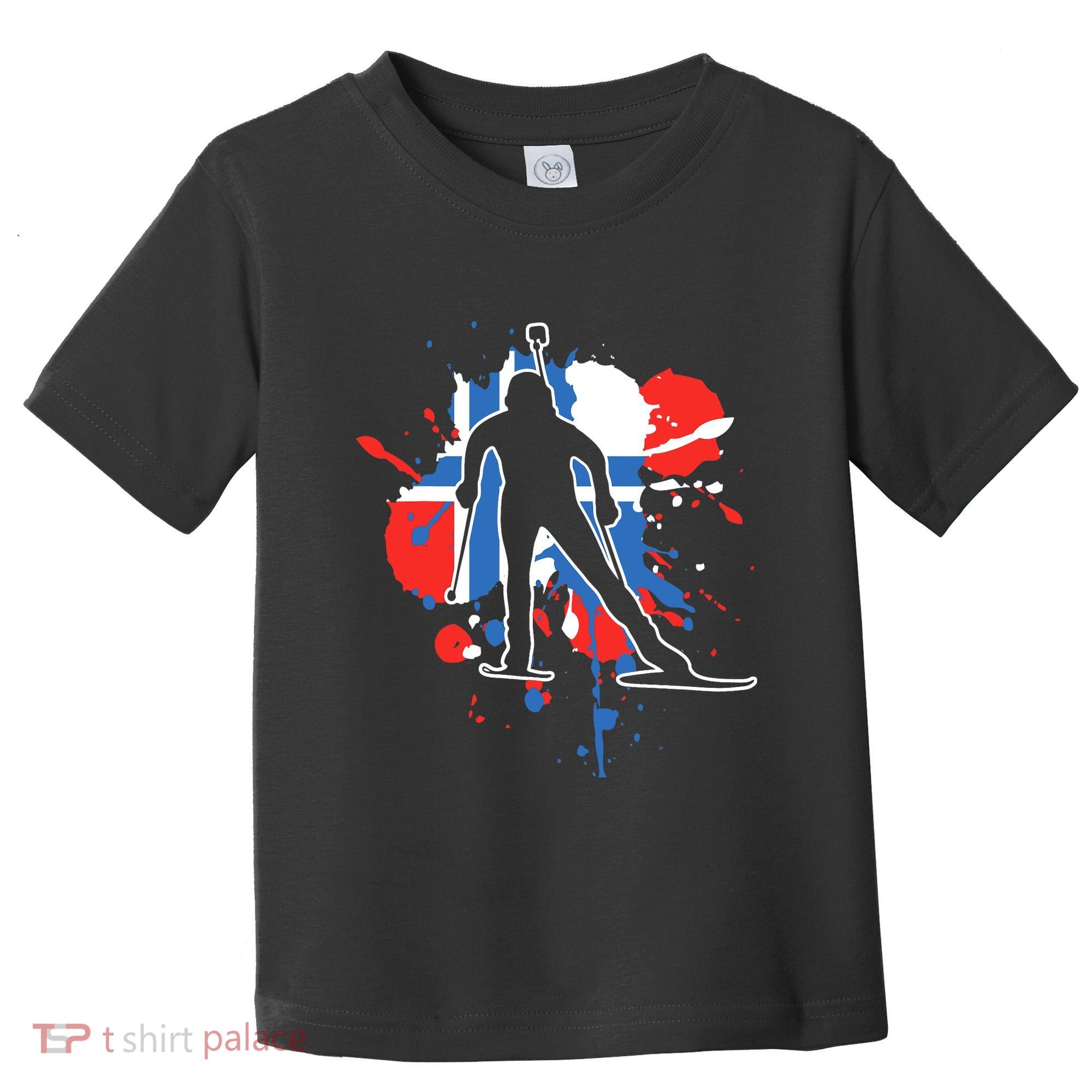 Norway Flag Biathlonist Norwegian Biathlon Toddler T-Shirt