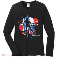 Norway Flag Biathlonist Norwegian Biathlon Women's Long Sleeve Shirt thumb 0