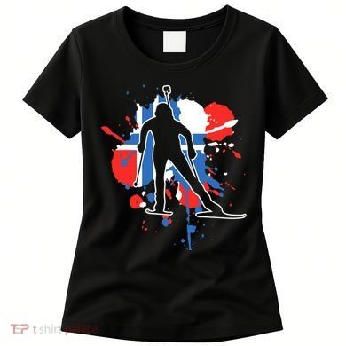 Norway Flag Biathlonist Norwegian Biathlon Women's T-Shirt