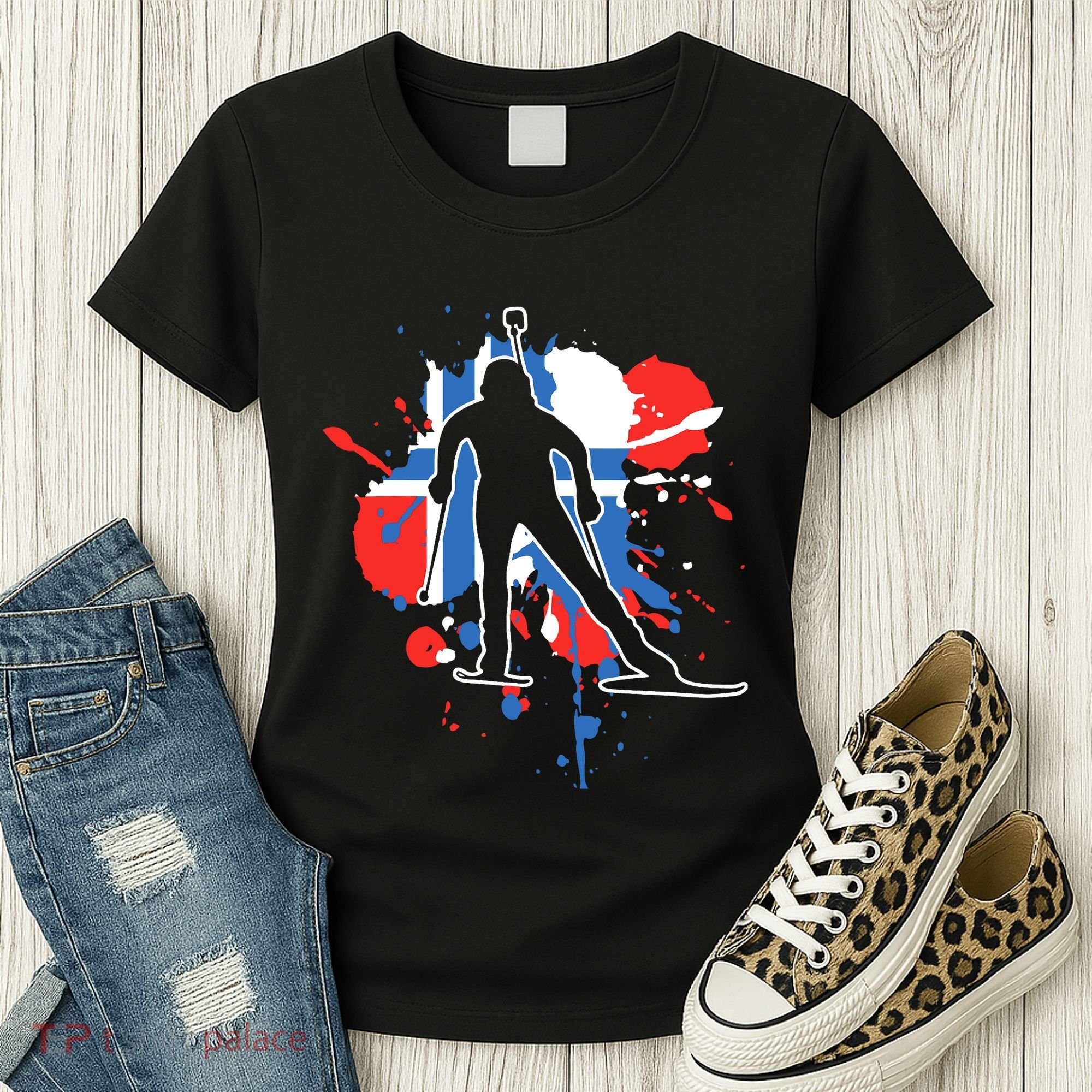 Norway Flag Biathlonist Norwegian Biathlon Women's T-Shirt