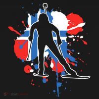 Norway Flag Biathlonist Norwegian Biathlon Women's T-Shirt thumb 6