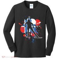 Norway Flag Biathlonist Norwegian Biathlon Kids Long Sleeve Shirt thumb 0