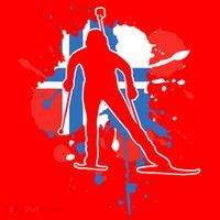 Norway Flag Biathlonist Norwegian Biathlon Santa Hat thumb 1