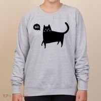 No Funny Black Cat Women's Sweatshirt thumb 0