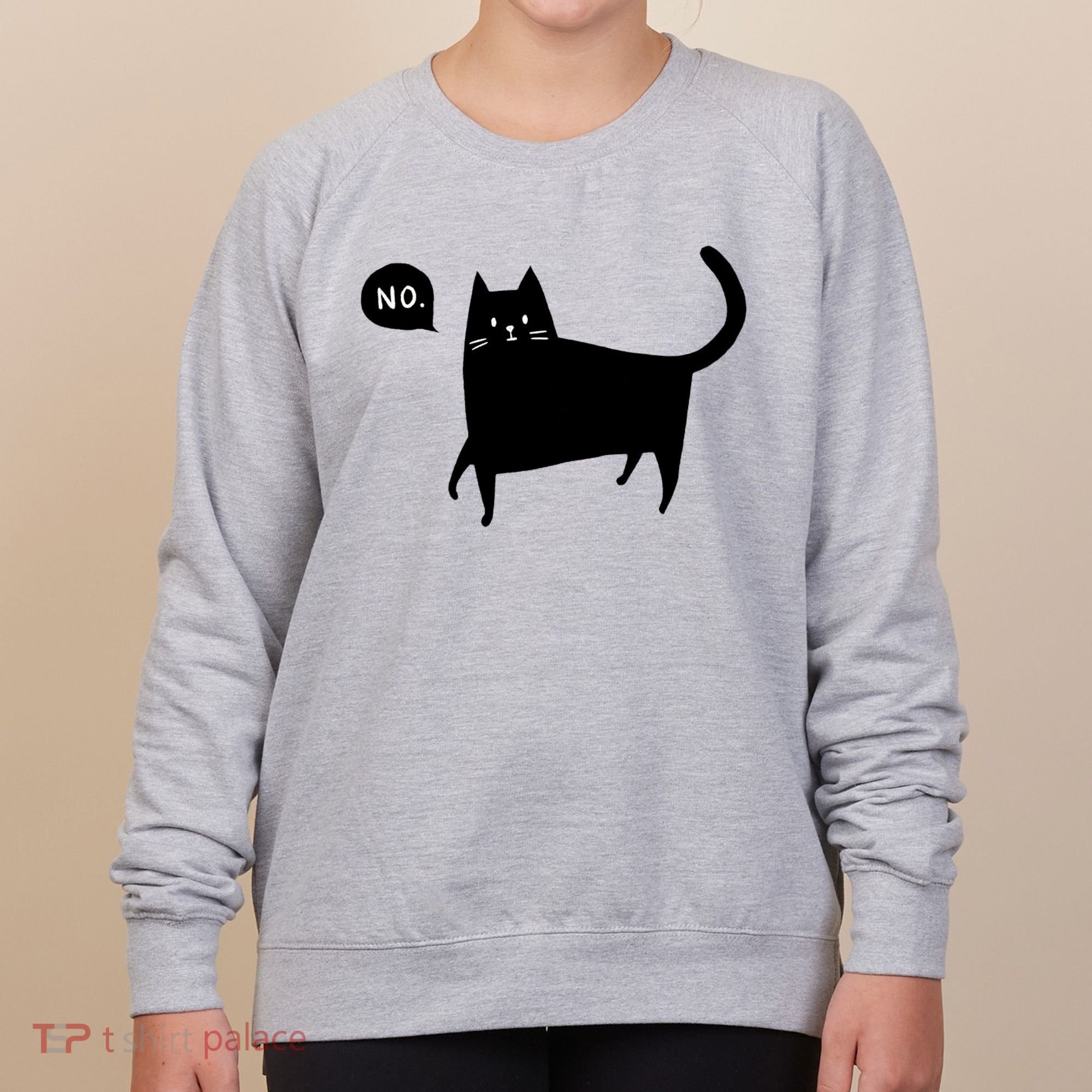 No Funny Black Cat Women's Sweatshirt