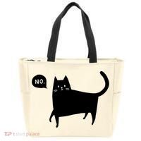 No Funny Black Cat Tote Bag thumb 0