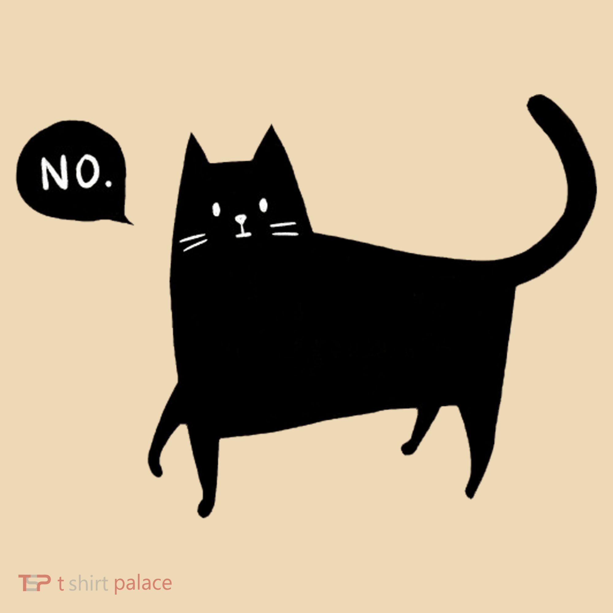No Funny Black Cat Tote Bag
