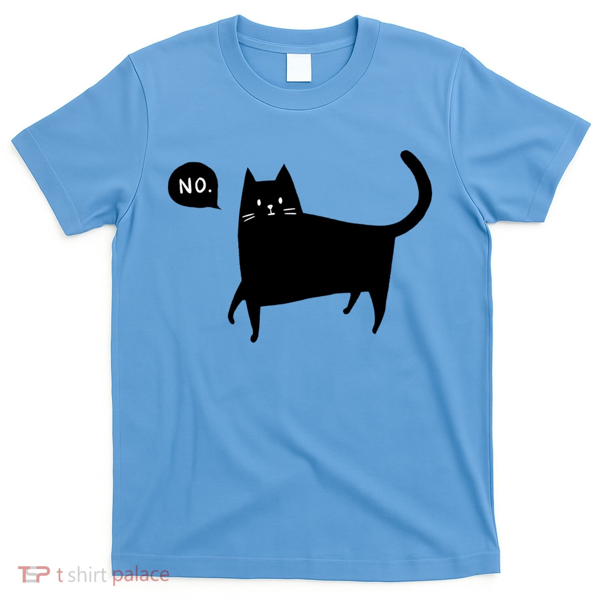 No Funny Black Cat T-Shirt