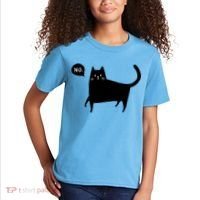 No Funny Black Cat Kids T-Shirt thumb 2
