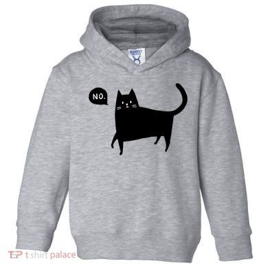 No Funny Black Cat Toddler Hoodie