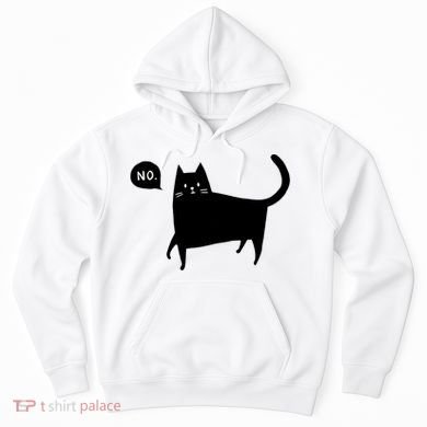 No Funny Black Cat Hoodie