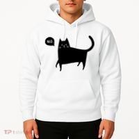 No Funny Black Cat Hoodie thumb 2