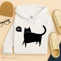 No Funny Black Cat Hoodie thumb 4