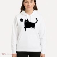 No Funny Black Cat Hoodie thumb 5
