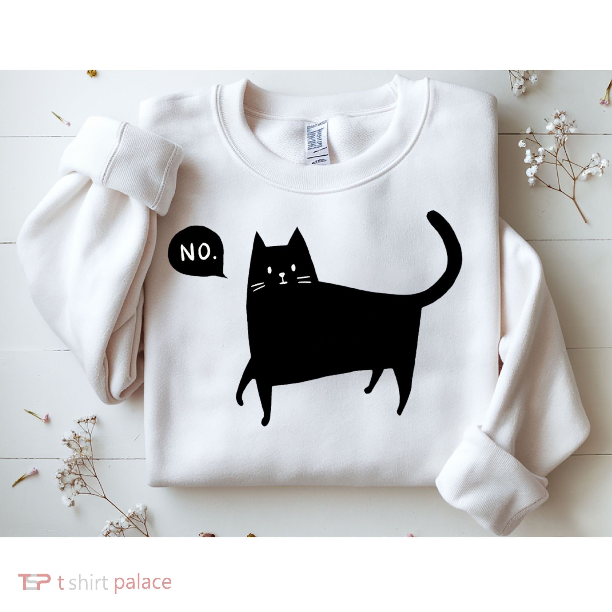 No Funny Black Cat Sweatshirt